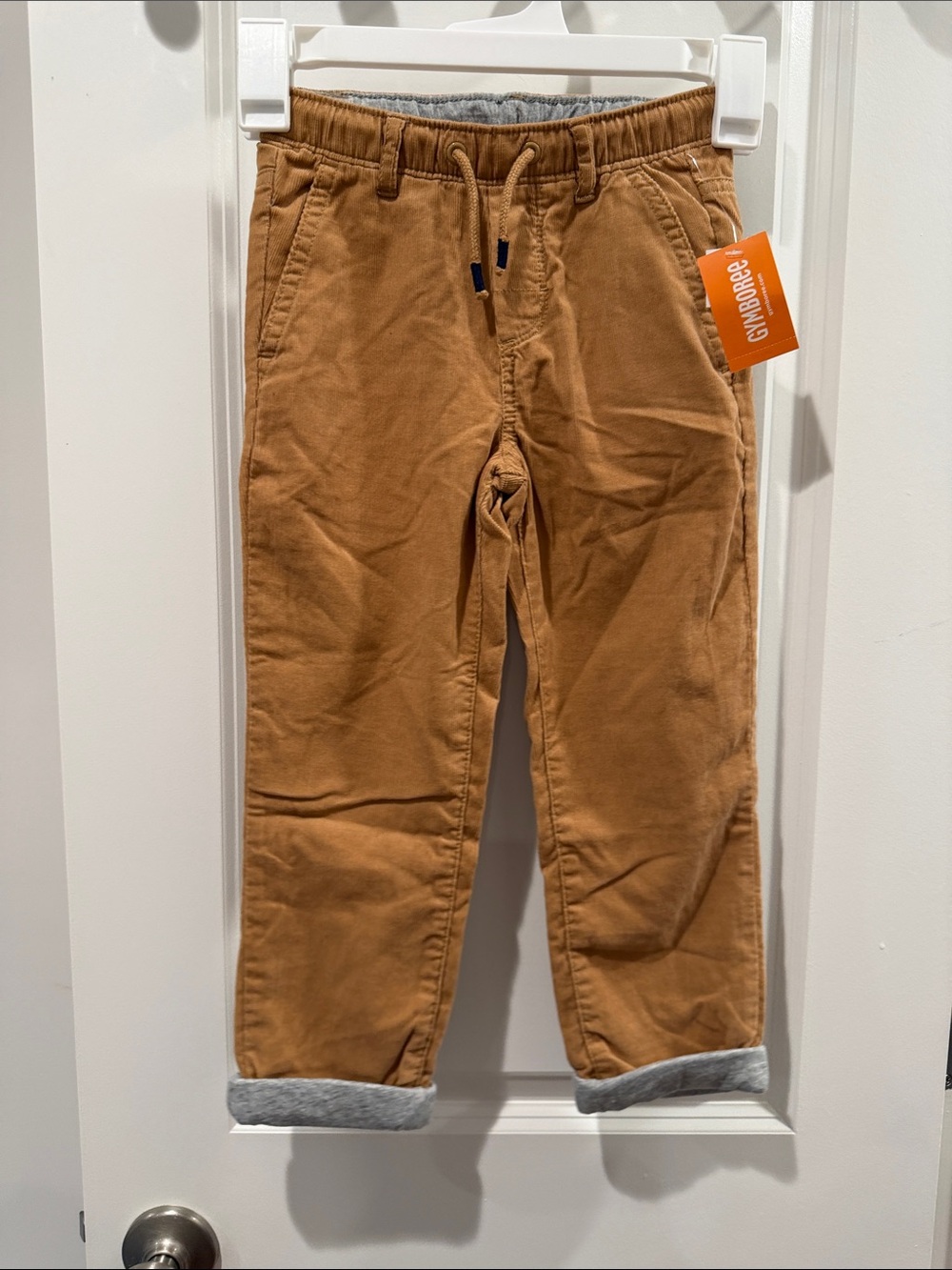 Gymboree Boys' Brown Pull-On Chinos with Gray Lining size 5T NWT